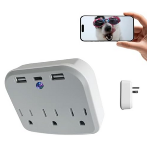 WiFi 4K Wall Plug Hidden Camera w/App