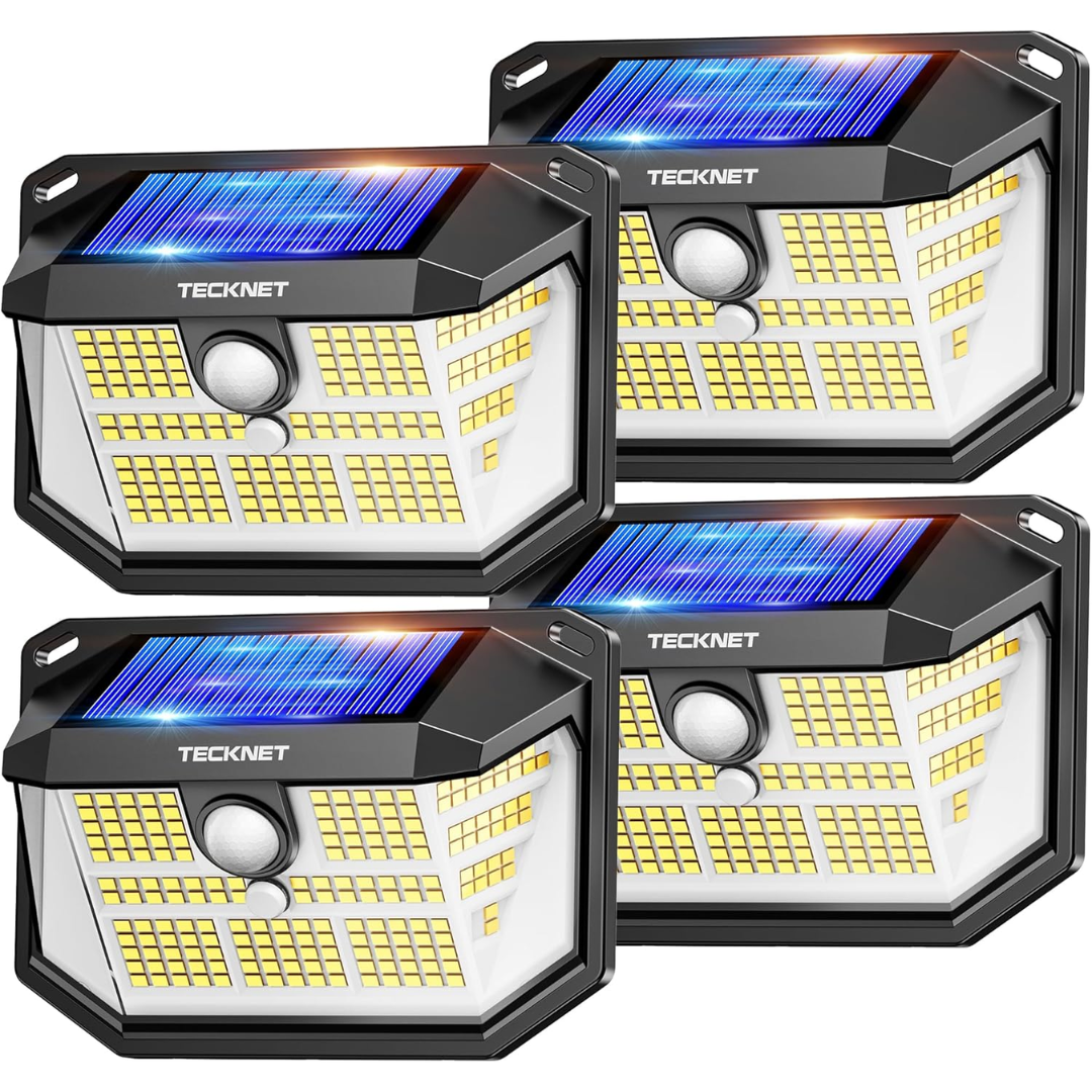 4-Pack Solar Motion Sensor LED Lights