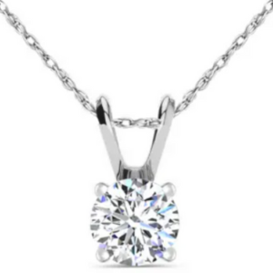 1/2 Ct Diamond Necklace In White Gold