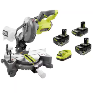 Ryobi One+ 18V Cordless Miter Saw Kit w/Batteries