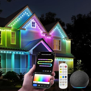 Smart 100' Permanent RGB LED Outdoor String Lights w/App
