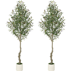 2-Pack Artificial 6' Olive Tree Plant