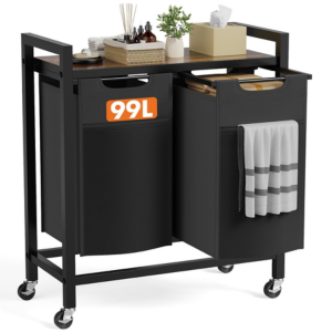 Rolling 99L Pull-Out Laundry Hamper