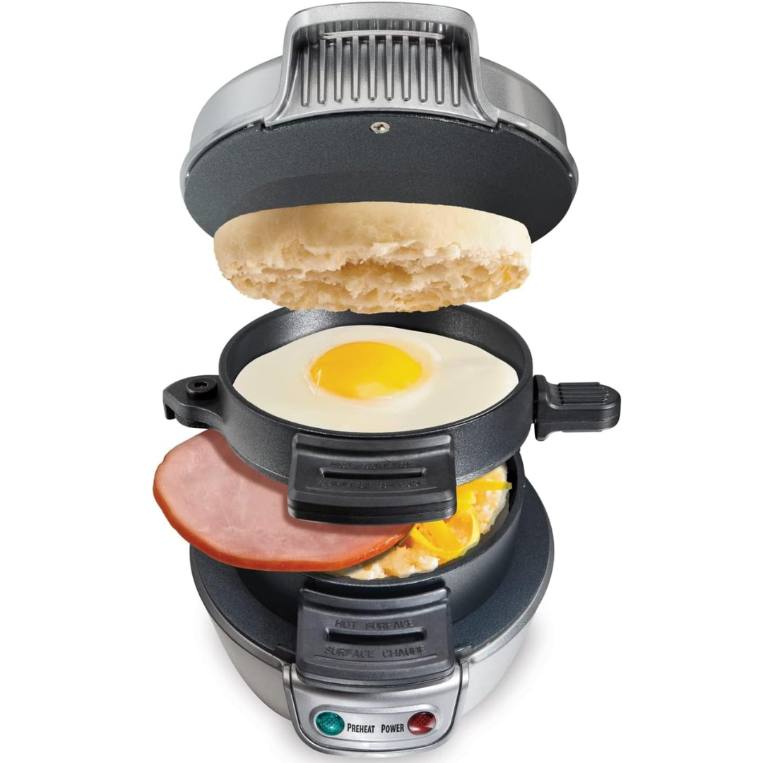 Hamilton Beach Breakfast Sandwich Maker w/ Egg Cooker Ring