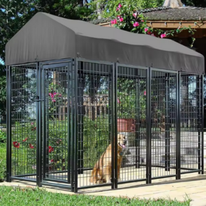 Outdoor Heavy Duty Metal Dog Kennel w/Cover