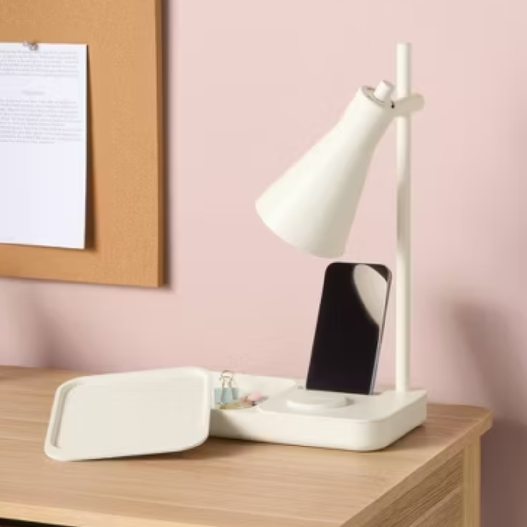 Room Essentials Multifunctional Organizational Lamp w/ Tech