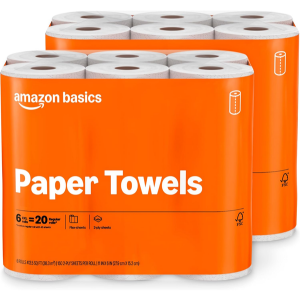 Amazon Basics 12-Count Paper Towel Rolls