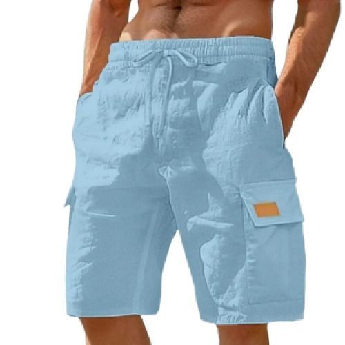2-Pack Men's Linen Cargo Shorts