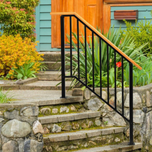 Adjustable 4-Step Outdoor Stair Railing