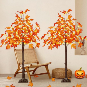 2-Pack Artificial 4' LED Maple Tree