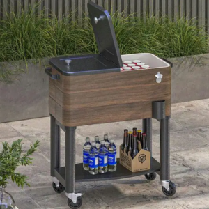 Outdoor Rolling 60Qt. Cooler Cart