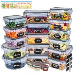55-Piece Plastic Food Storage Containers w/Lids