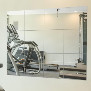 12-Piece Frameless Wall Gym Mirror Tiles