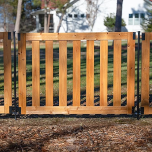 2-Panel  No Dig Wood Garden Fence