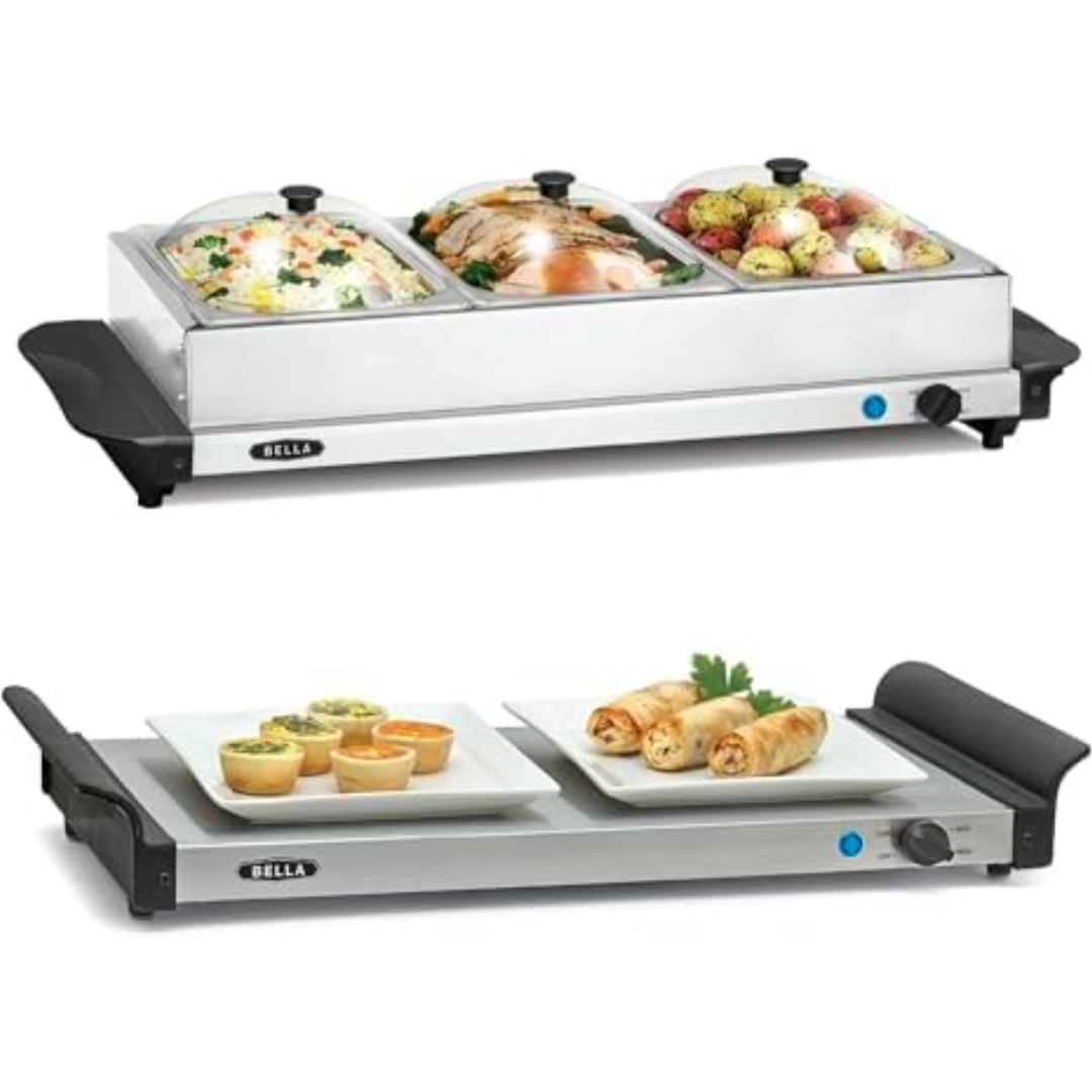 Bella Triple Electric Buffet Server & Food Warmer