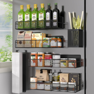 6-Piece Magnetic Metal Spice Rack Set