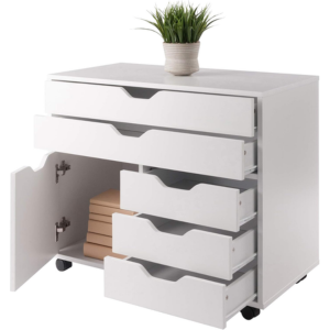 Winsome 3-Section Mobile Cabinet w/Drawers