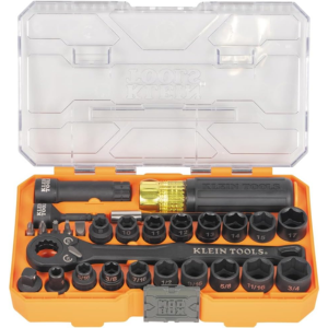 Klein Tools 28-Piece Essential Pass Through Impact Socket Set