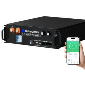 Eco-Worthy 5.12kWh 48V 100AH LiFePO4 Battery w/App