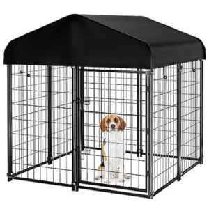 Outdoor 4' Heavy Duty Dog Kennel w/Roof
