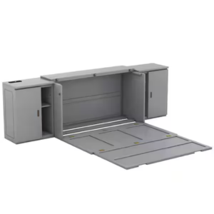 Harper & Bright Wood Frame Queen Murphy Bed w/Shelves & USB Ports