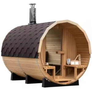 Wood 8-Person Outdoor Steam Sauna