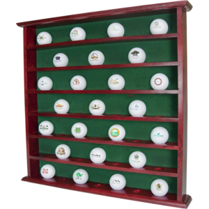 Mahogany 49-Golf Ball Display Cabinet