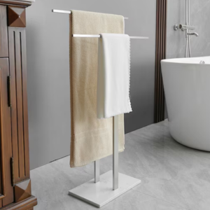 Freestanding 2-Tier Towel Rack