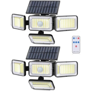 2-Pack Solar LED Motion Sensor Lights