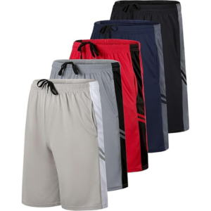 5-Pack Men's Active Athletic Mesh Shorts