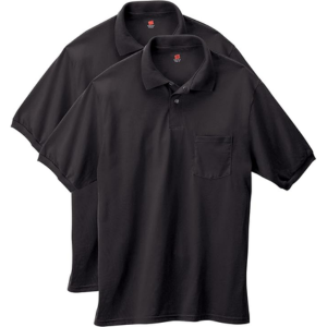 Hanes 2-Pack Men's Jersey Pocket Polo