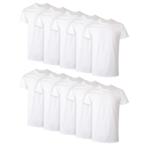 Hanes 10-Pack Men's Crew T-Shirts