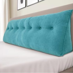 Queen Triangular Headboard Wedge Pillow w/Removable Cover
