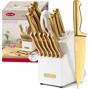 McCook 15-Piece Stainless Steel Knife Set