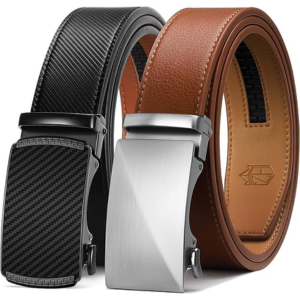 2-Pack Men's Leather Ratchet Belts