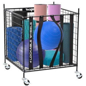 Heavy Duty Rolling Sports Ball Storage Cart