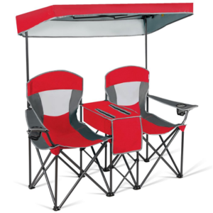 Goplus Folding Camping Canopy Chairs w/Cooler