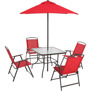 Mainstays 6-Piece Patio Dining Set w/Umbrella