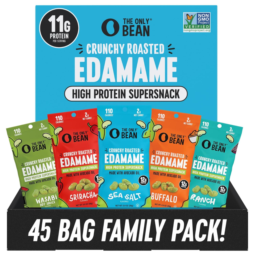 The Only Bean Edamame 45-Pack Snacks Variety Pack