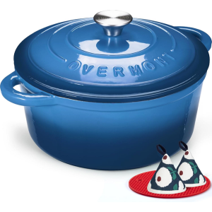 Overmont 7Qt Enameled Cast Iron Dutch Oven