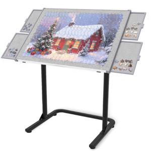 1500-Piece Adjustable Puzzle Table w/Drawers