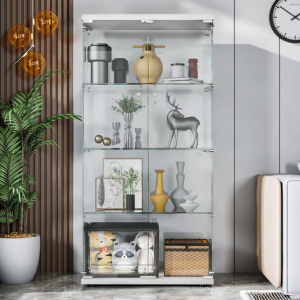 2-Door Glass Display Cabinet