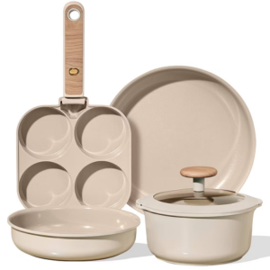 Carote 6-Piece Ceramic Nonstick Detachable Handle Cookware Set