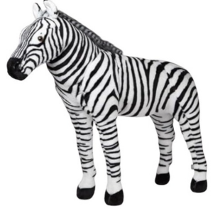 Melissa & Doug 3' Giant Plush Zebra Toy