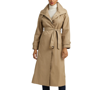 Lauren Ralph Lauren Women's Long Cotton Blend Coat