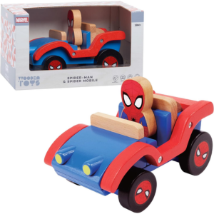 Disney Spider-Man Wood Figure & Vehicle Set