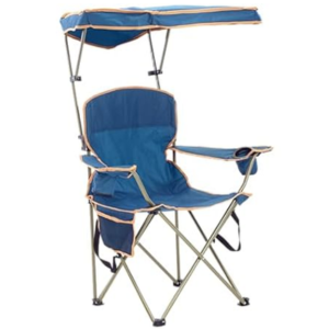 Foldable Camp Chair w/Canopy & Cup Holder