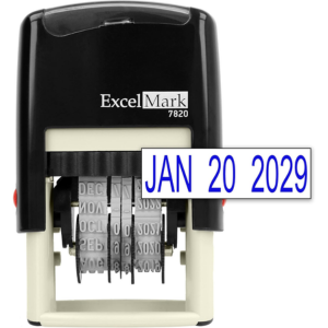 ExcelMark Self-Inking Rubber Date Stamp