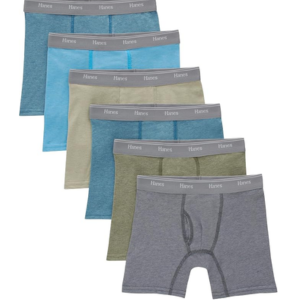 6-Pack Hanes Boys' Cotton Boxer Briefs