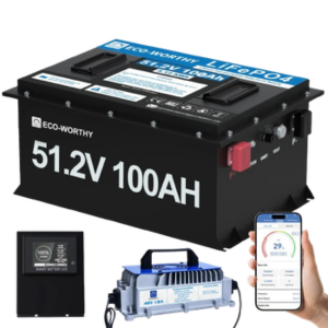 Eco-Worthy 48V 100Ah LiFePO4 Batteries + 48V Battery Monitor